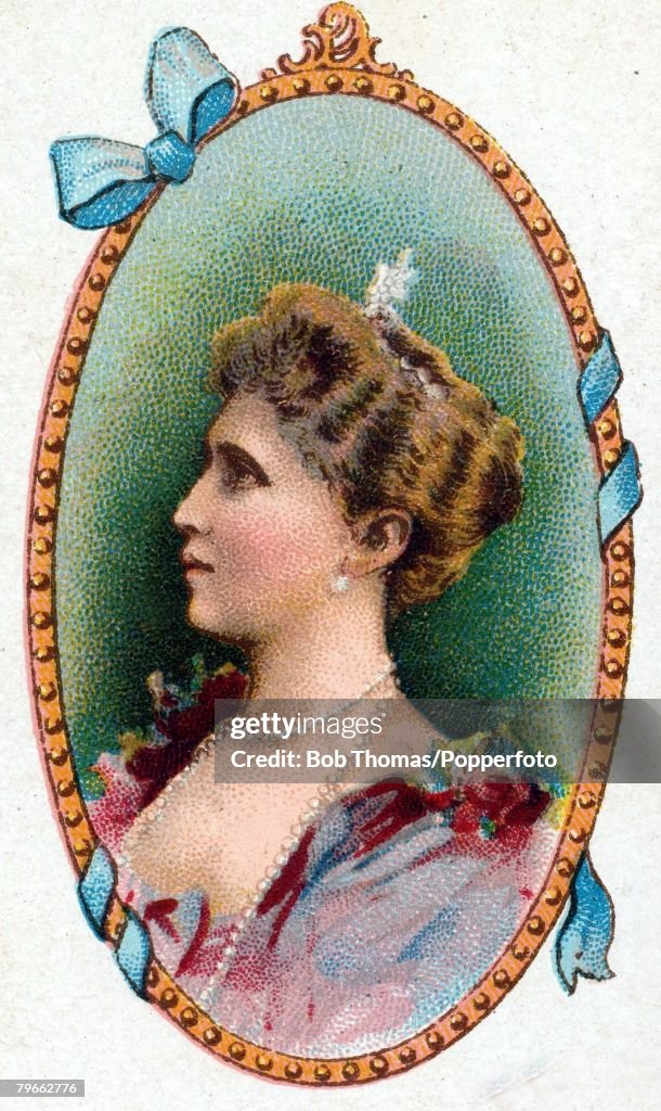 Cigarette card, (produced circa 1900), European Royalty, H,R,H, Princess Irene of Prussia, born July 11th 1866 and married Prince Henry of Prussia in 1888