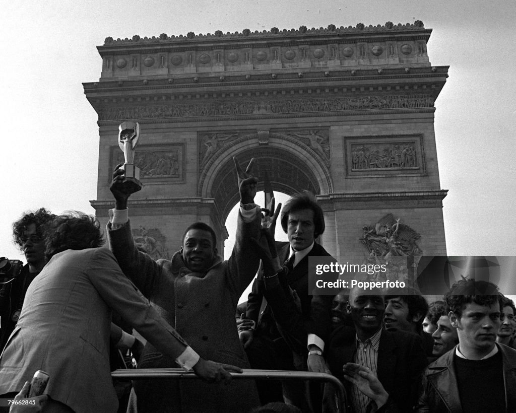 Brazilian Footballer Pele In Paris