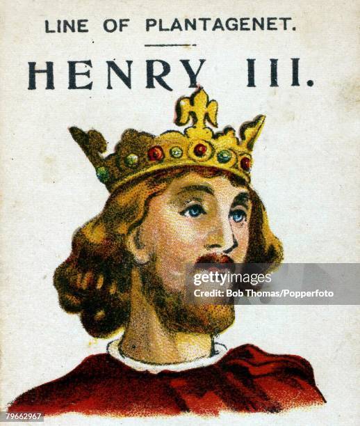 English Royalty, Illustration, King Henry III, King of England, , During his reign the first Parliament was called