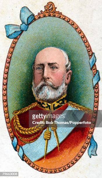 Cigarette card, , European Royalty, Prince Christian of Schleswig-Holstein, born January 22nd 1831 and married H,R,H, Princess Helena Augusta...