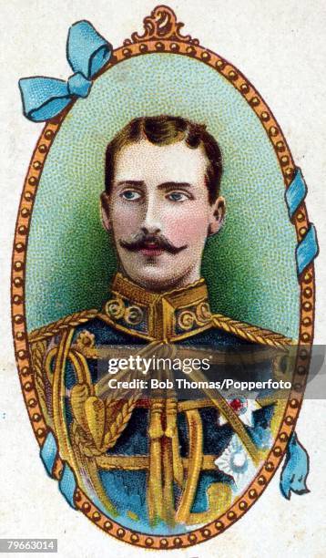 Cigarette card, , British Royalty, Prince Albert Victor, Duke of Clarence and Avondale, born January 8th 1864, died of influenza in 1892