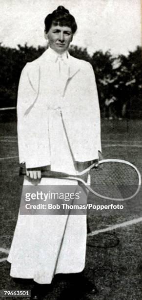 Sport, Lawn Tennis, Circa 1904, Charlotte Cooper-Sterry, who as Charlotte Cooper won the Wimbledon Ladies Singles title 3 times in the 1890's and...