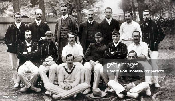 Sport, Cricket, Circa 1907, South Africa touring team, Back row: L-R: G, Faulkner, A, Nourse, J, Sinclair, G, Allsop, S, D, Snooke, A, Vogler, G,...