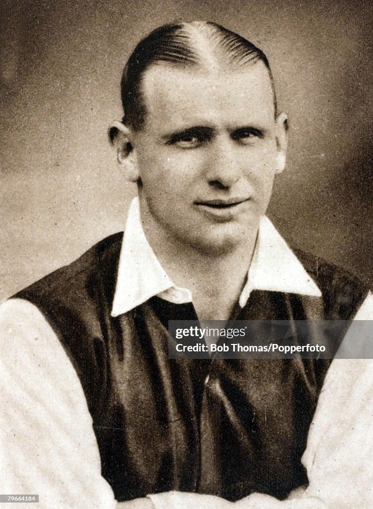 Sport, Football, Circa 1937, Cliff Bastin, Arsenal and England, a winner of League Championship medals, FA, Cup winners medals and England caps