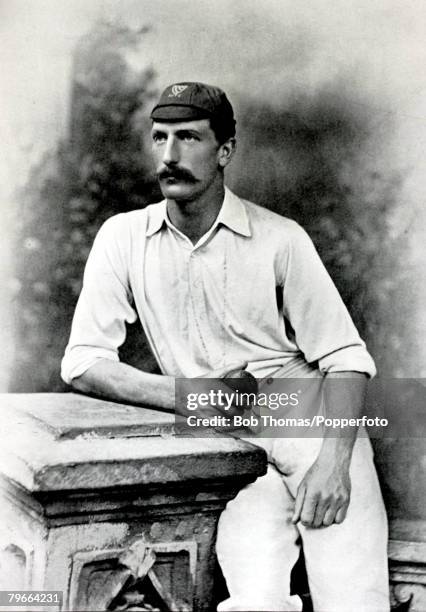 Sport, Cricket, Circa 1895, Charles Aubrey Smith, played for Sussex from 1882-1896, During that time he played for England only once in1888, but made...