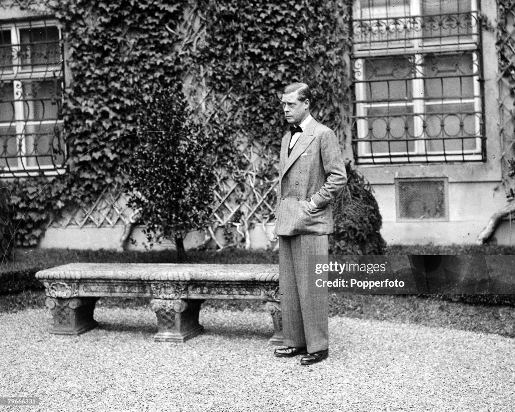 December 1936, Austria, The Duke of Windsor at Engelsfeld, Austria at the start of his exile following his abdication from the throne