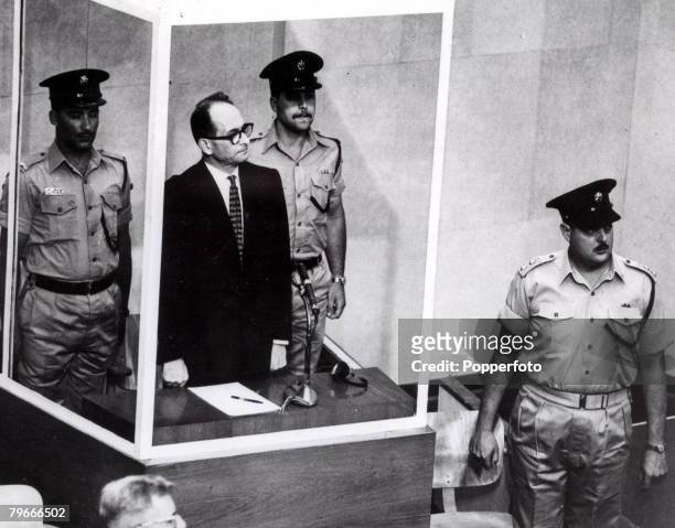 File photo of World War II Nazi officer Adolf Eichmann during his trial in Jerusalem, He was found guilty of war crimes against the jews and was...
