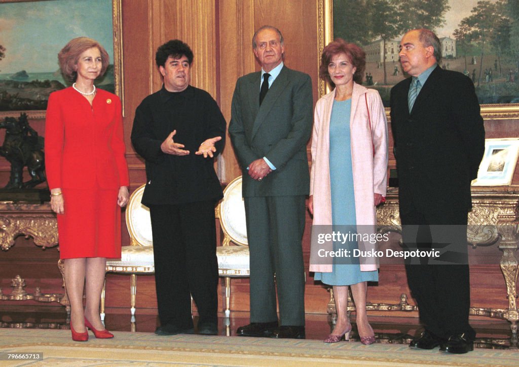 KING & QUEEN OF SPAIN RECEIVE PEDRO ALMODOVAR