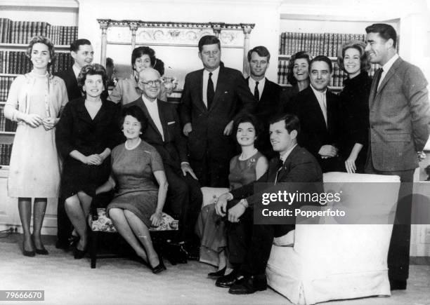 Hyannis Port, Massachusetts, USA, September The Kennedy Family gather for a group photograph at the family home in Hyannis port shortly after John F,...