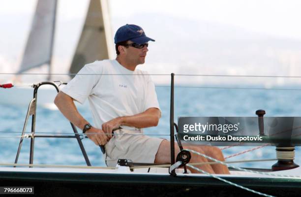 First day of the 'Breitling' regatta with Prince Felipe.