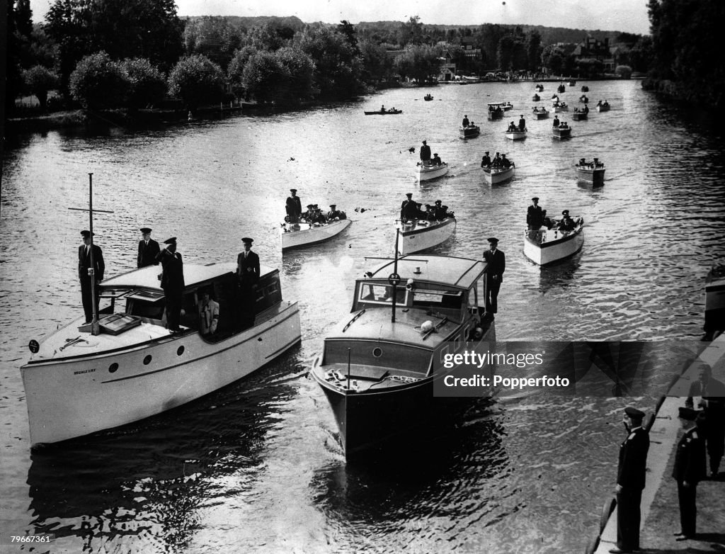 World War II, July 1940, The Upper Thames patrol above London after their work "operation Little Ships" at Dunkirk