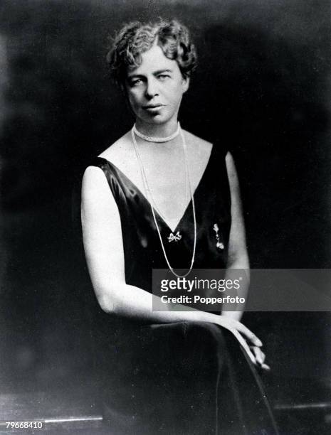 9th, November A portrait of Mrs, Anna Eleanor Roosevelt, wife of Franklin Delano Roosevelt, president of the United States