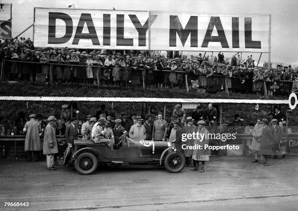 Motor Racing, Belfast, Northern Ireland, 24th August Italian motor racing driver T, Nuvolari relaxes with a drink after winning the International...