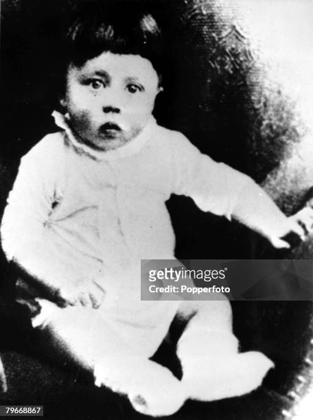 Adolf Hitler , Germany, Circa 1889, A baby picture of Adolf Hitler, the Nazi leader who led Germany during World War II