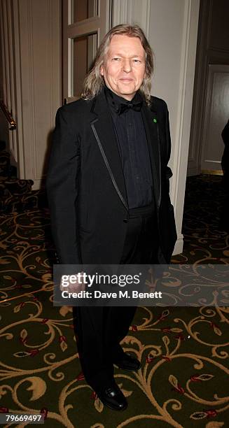 Screenwriter Christopher Hampton attends the Awards Of The London Film Critics Circle Cocktail Party, at the Grosvenor House Hotel on February 8,...