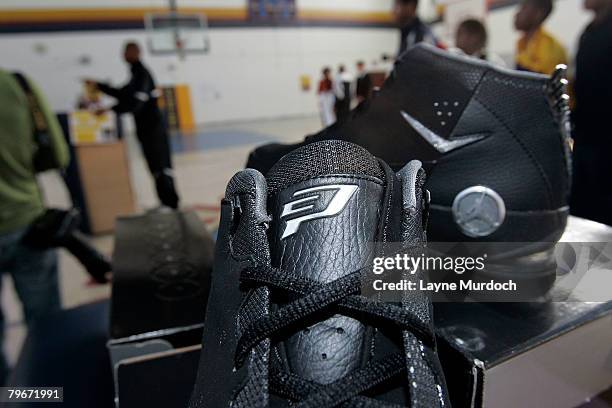 New Orleans Hornets Chris Paul teams with the Jordan Brand and donates the Jordan CP signature shoe to Sarah T. Reed High School and recognizes their...