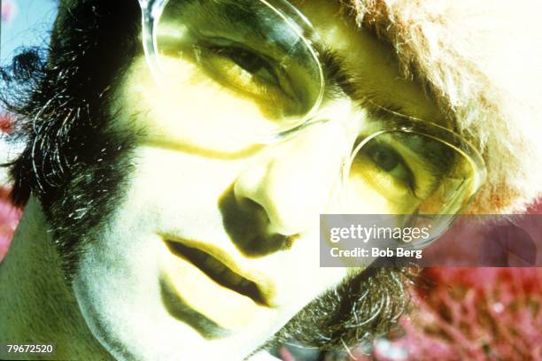 American psychodelic rock band Brian Jonestown Massacre founder/guitarist/vocalist Anton Newcombe poses for an April 1997 portrait in Los...