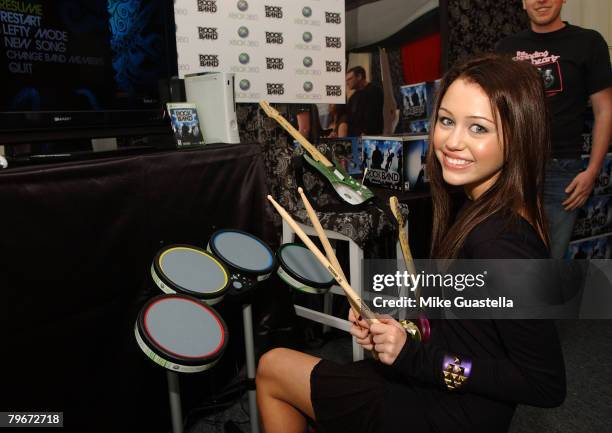 Singer Miley Cyrus at the 50th Annual GRAMMY Awards GRAMMY Gift Lounge at Staples Center on February 8, 2008 in Los Angeles, California.