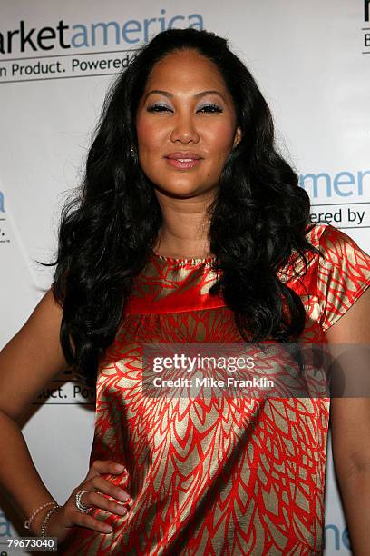 Kimora Lee Simmons attends the Market America Leadership School at the American Airlines Arena on February 8, 2008 in Miami, Florida.