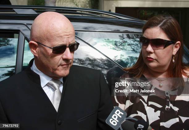 Heath Ledger's father Kim Ledger appears to media, releasing details for the private funeral being held on February 9, 2008 in Perth, Australia. The...