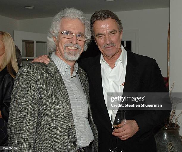 Director Glen Pitre and actor Eric Braeden attend the after party following the premiere of Gudegast - Braeden's "The Man Who Came Back" at a private...