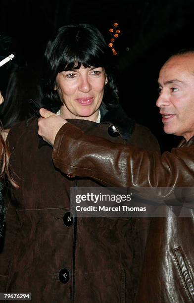 News Reporter Christiane Amanpour visits the Ye Waverly Inn restauranton February 08 2008 in New York City, New York.