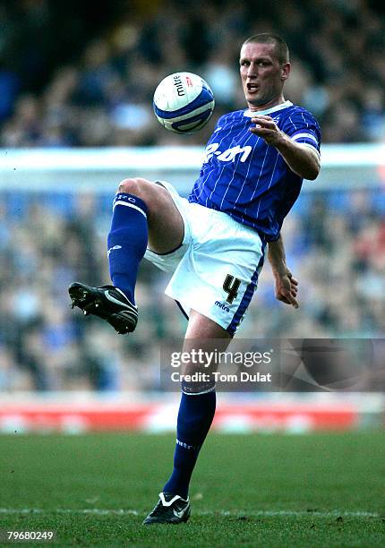 Jason De Vos of Ipswich Town kicks the ball during the Ipswich Town v Watford Coca Cola Championship match played at Portman Road on February 9, 2008...