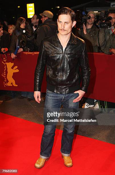 Clemens Schick attends the "Transsiberian" premiere during day three of the 58th Berlinale International Film Festival held at the Berlinale Palast...