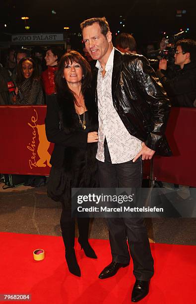 Manuela Maske and Henry Maske attend the 'Transsiberian' Premiere as part of the 58th Berlinale Film Festival at the Berlinale Palast on February 9,...