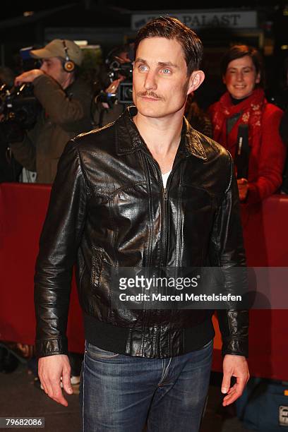 Clemens Schick attends the "Transsiberian" premiere during day three of the 58th Berlinale International Film Festival held at the Berlinale Palast...