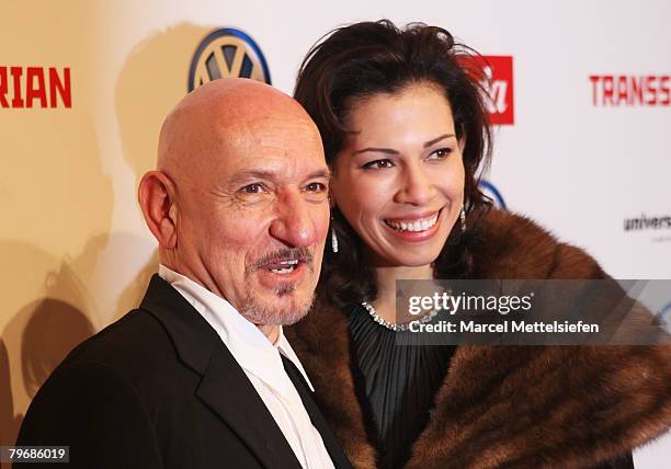 Sir Ben Kingsley and wife Daniela Lavender attend the 'Transsiberian' Party as part of the 58th Berlinale Film Festival at the Arctic Palace on...