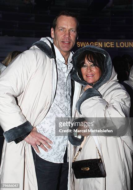 Manuela Maske and Henry Maske attend the 'Transsiberian' Party as part of the 58th Berlinale Film Festival at the Arctic Palace on February 9, 2008...