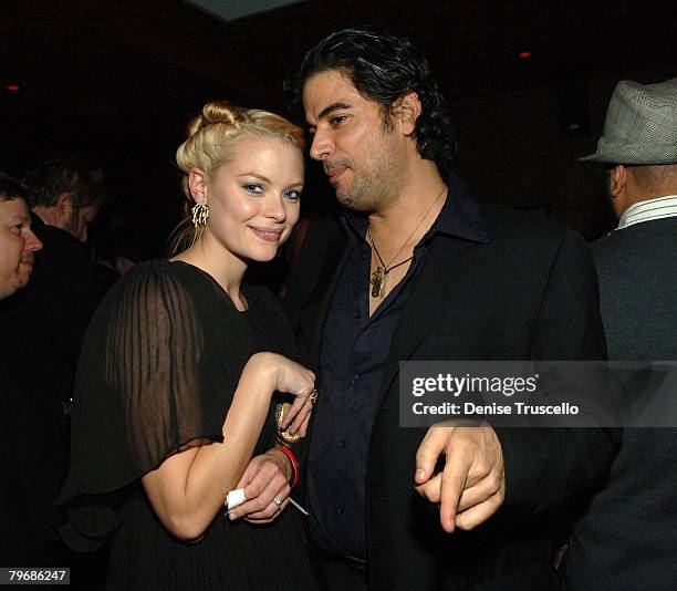 Actress Jaime King and actor Jsu Garcia attend Frank Miller's birthday party at CatHouse at Luxor on February 9, 2008 in Las Vegas, Nevada.