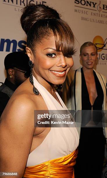 Singer Janet Jackson attends the 2008 Clive Davis Pre-GRAMMY party at the Beverly Hilton Hotel on February 9, 2008 in Los Angeles, California.