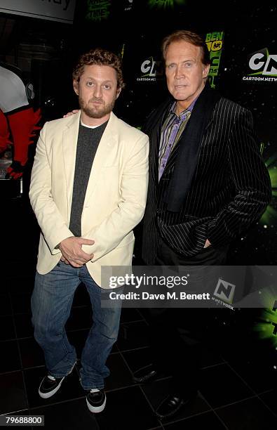 Alex Winter and Lee Majors arrive at the UK premiere of 'Ben 10: Race Against Time', at the Vue Cinema Leicester Square on February 10, 2008 in...