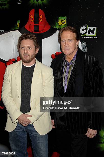 Alex Winter and Lee Majors arrive at the UK premiere of 'Ben 10: Race Against Time', at the Vue Cinema Leicester Square on February 10, 2008 in...
