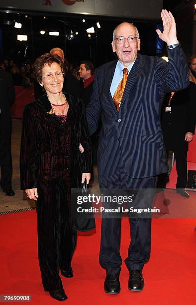 Swiss President Pascal Couchepin and wife Brigitte attend the 'Elegy' Premiere as part of the 58th Berlinale Film Festival at the Berlinale Palast on...
