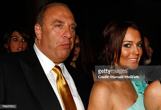 Actress Lindsay Lohan and Intrigue Liqueur CEO Thomas Viola during the 2008 Clive Davis Pre-GRAMMY party at the Beverly Hilton Hotel on February 9,...