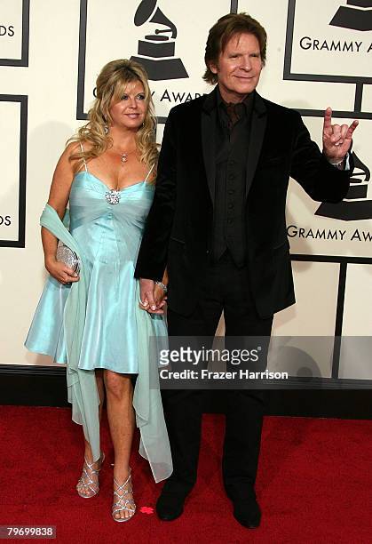 Musician John Fogerty and his wife Julie Fogerty arrive at the 50th annual Grammy awards held at the Staples Center on February 10, 2008 in Los...