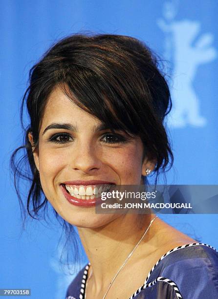 Brazilian actress Maria Ribeiro poses for photographers during a photocall for the movie "Tropa de Elite" by Brazilian director Jose Padilha...
