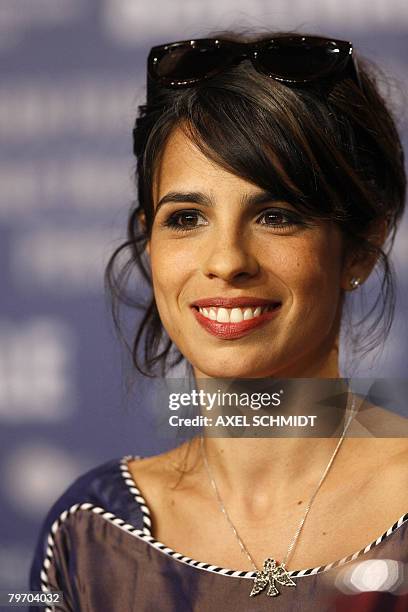 Brazilian actress Maria Ribeiro poses for photographers during a photocall for the movie "Tropa de Elite" by Brazilian director Jose Padilha...