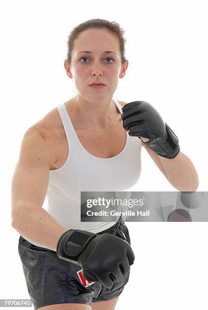 martial artist in a fighter. - gerville foto e immagini stock