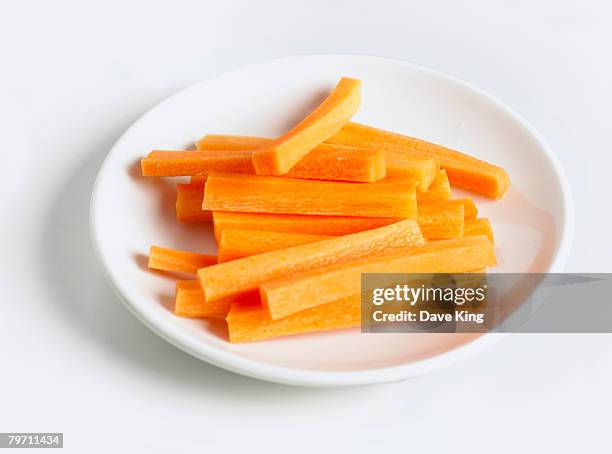 Plate Of Carrot Sticks High-Res Stock Photo
