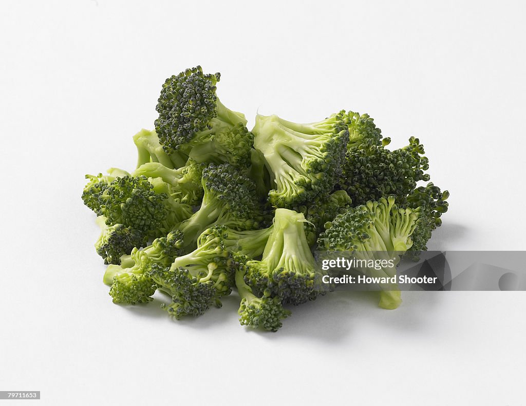 Broccoli florets, close up