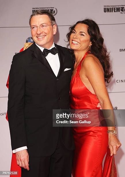 Anna von Griesheim and Andreas Marx during 7th Annual Cinema For Peace Gala sponsored by BMW CleanEnergy as part of the 58th Berlinale International...