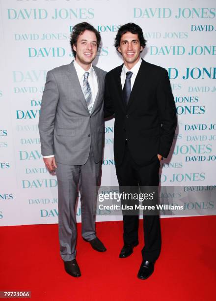 Comedians Hamish Blake and Andy Lee arrive at the David Jones Winter 2008 Collection Launch "A Japanese Story" at the Royal Hall of Industries, Moore...