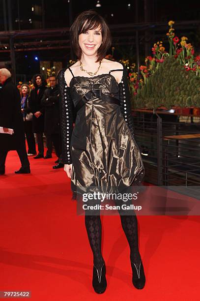 Sally Hawkins attends the 'Happy-Go-Lucky' Premiere as part of the 58th Berlinale Film Festival at the Berlinale Palast on February 12, 2008 in...