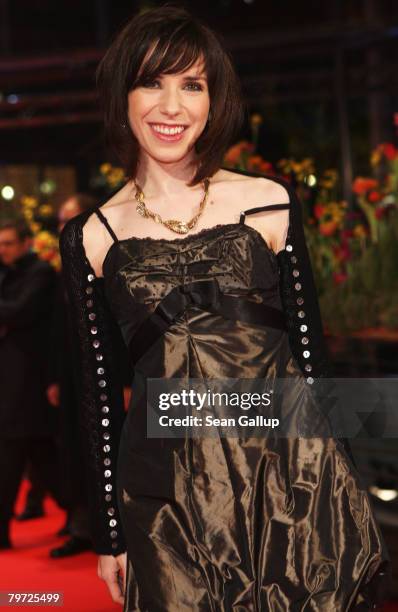 Sally Hawkins attends the 'Happy-Go-Lucky' Premiere as part of the 58th Berlinale Film Festival at the Berlinale Palast on February 12, 2008 in...