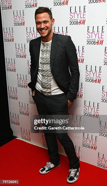 Singer Will Young poses in the press room at the Elle Style Awards 2008 at The Westway on February 12, 2008 in London, England.