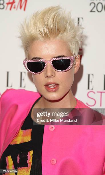 Agyness Deyn arrives at the Elle Style Awards 2008 at The Westway on February 12, 2008 in London, England.